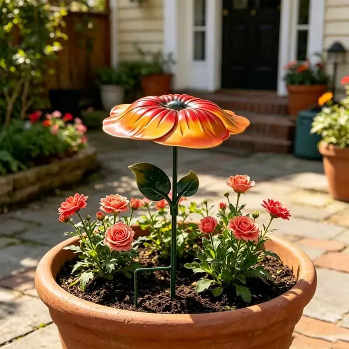 Parasol de protection solaire en métal pour plantes en pot
