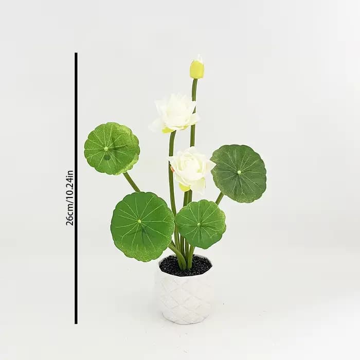 Mini plante de lotus artificielle en pot