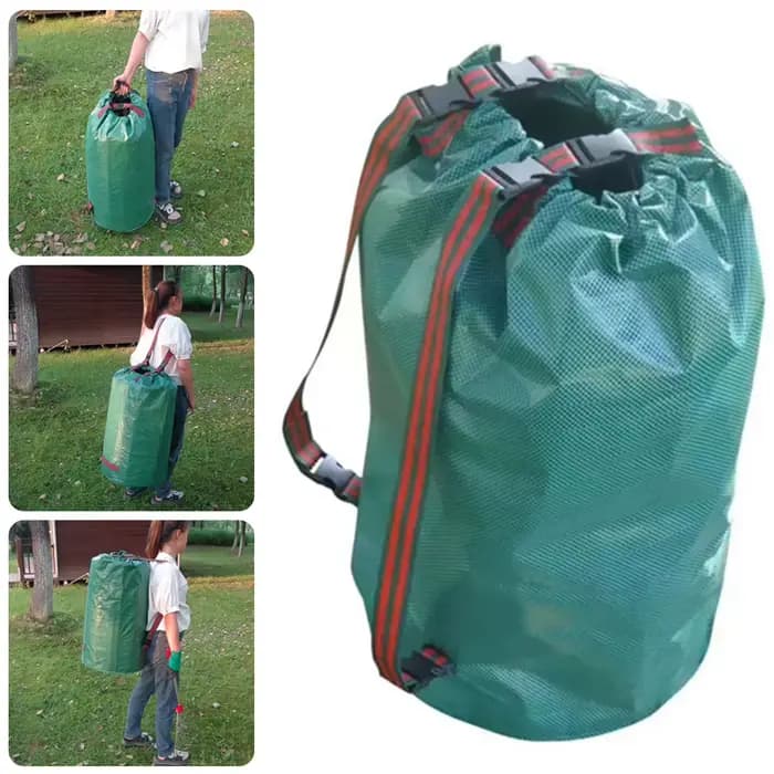 Sac à déchets de jardin 120-300 L Grande capacité Sacs réutilisables Sac à feuilles étanche Poubelle à mauvaises herbes