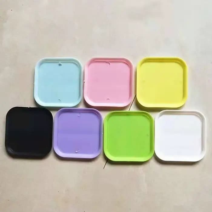 20 pièces Mini bassin carré Pot de fleur coloré plantes succulentes plateaux décor de bureau à domicile bricolage