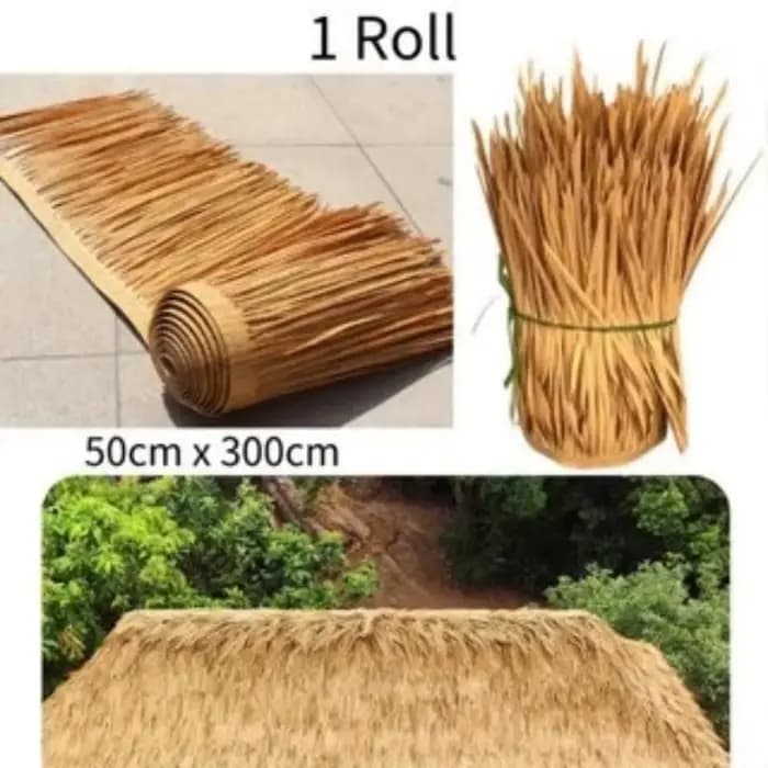 Toiture en chaume artificiel simulé pour jardin