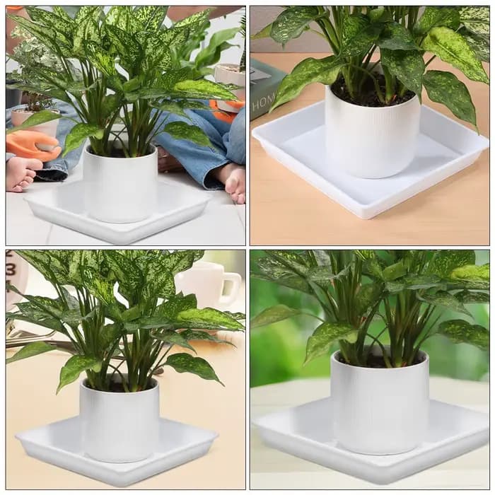 2 pièces de soucoupes pour plantes en plastique épaissi