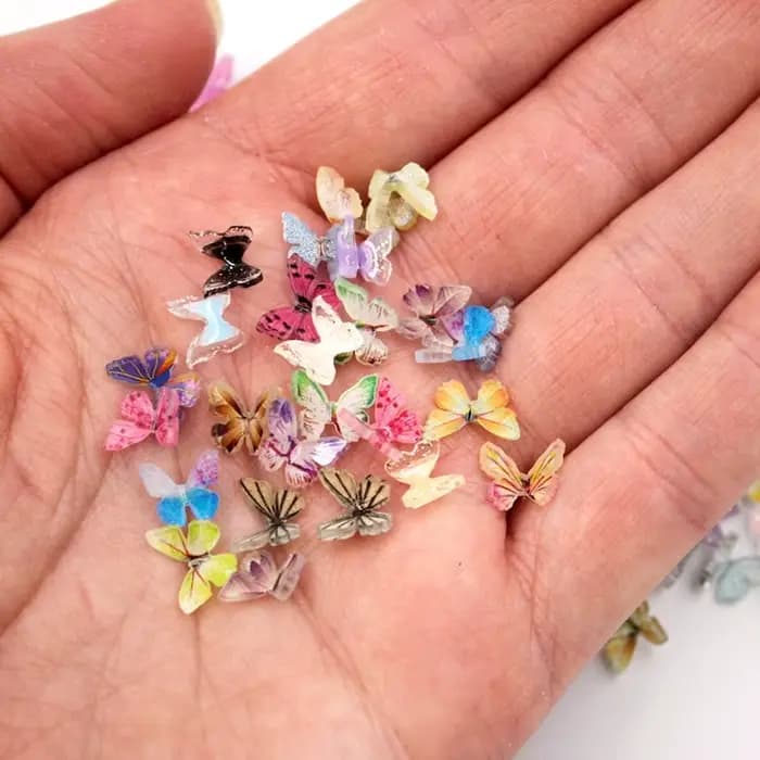 10/30/50pcs minuscules papillons mélangés miniatures-ornement de jardin féerique