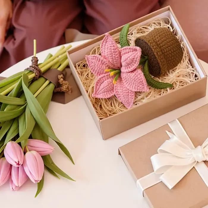 Plante en Pot lys Crochet