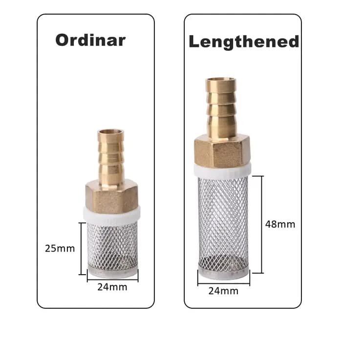 6-19mm Lengthened Stainless Steel Mesh Filter Garden Irrigation Pump Protection Hose