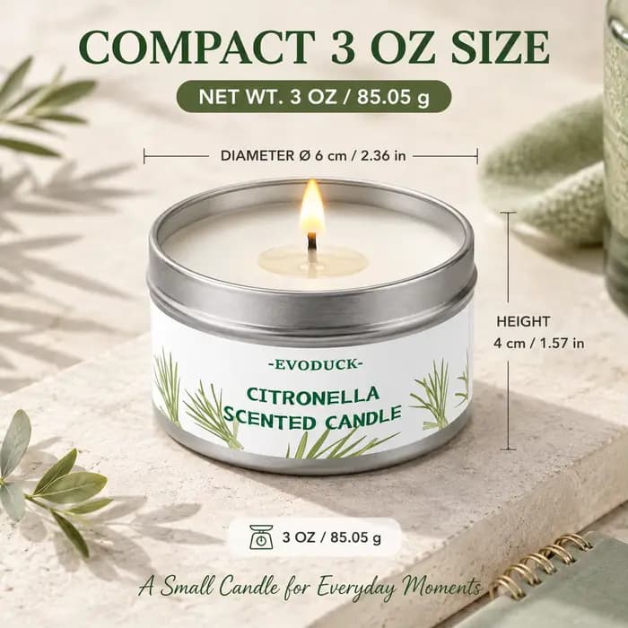 Bougie à la citronnelle pour l'extérieur