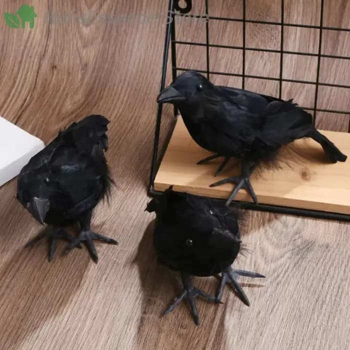Simulation d'oiseau corbeau noir
