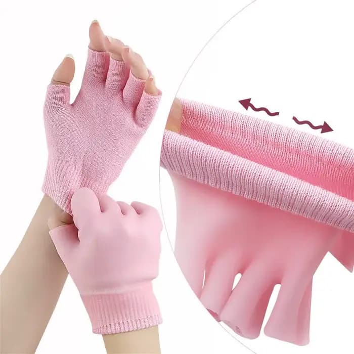 Gants demi-doigt en Gel de coton réutilisables, pour un soin hydratant en profondeur, traitement de réparation nocturne pour les mains sèches et craquelées, outil de soins