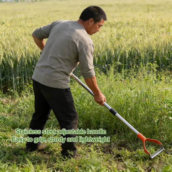 Houe de jardin robuste en acier au carbone pour le désherbage et le jardinage