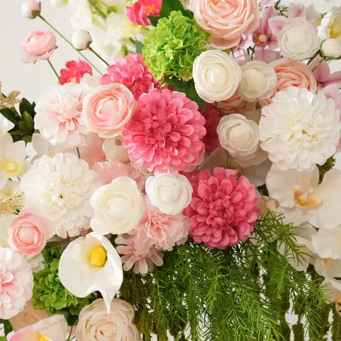 A9150 Angela Flower Bouquet de lys calla artificiels avec verdure