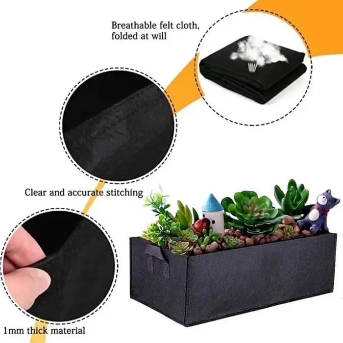 Seau de culture carré en feutre de jardin