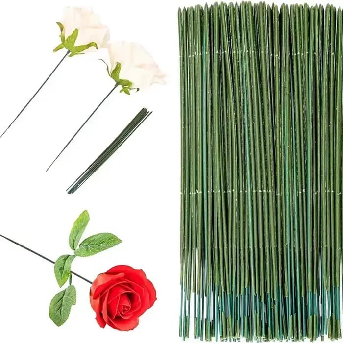 Bâtons de tige de fleur verte