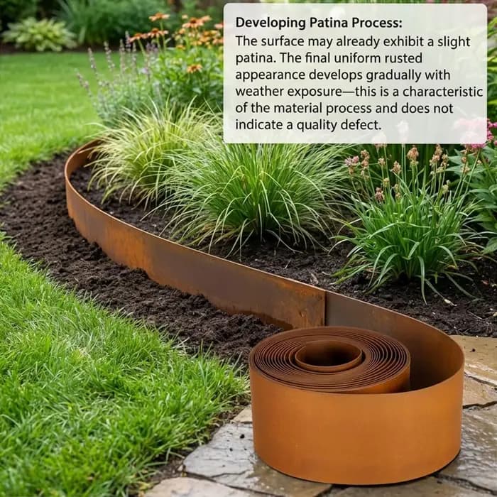 Bordure de jardin moderne en acier résistant aux intempéries pour serre