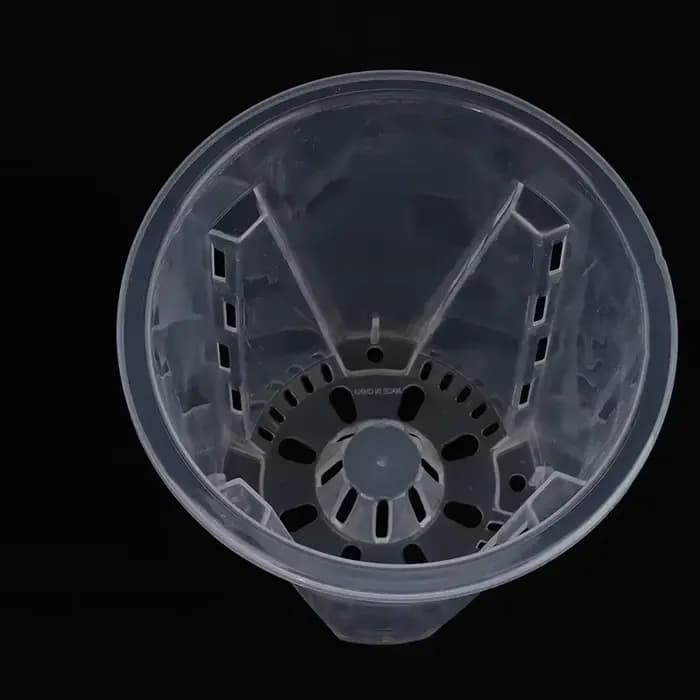 Pot de fleur Transparent bonsaï avec plateau de contrôle des racines pour la plantation d'orchidées Phalaenopsis
