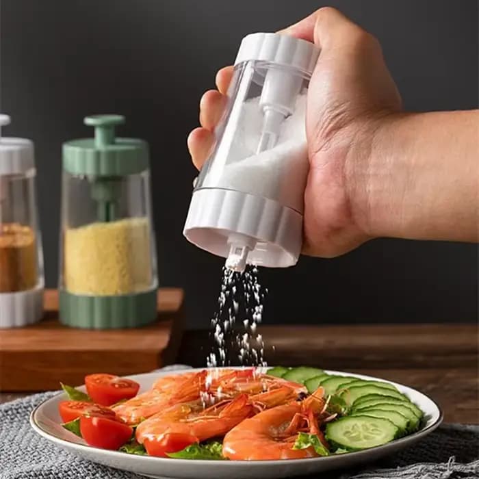 Bocaux à épices en plastique transparent