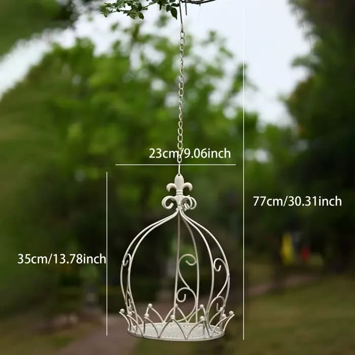 Panier suspendu style couronne antique