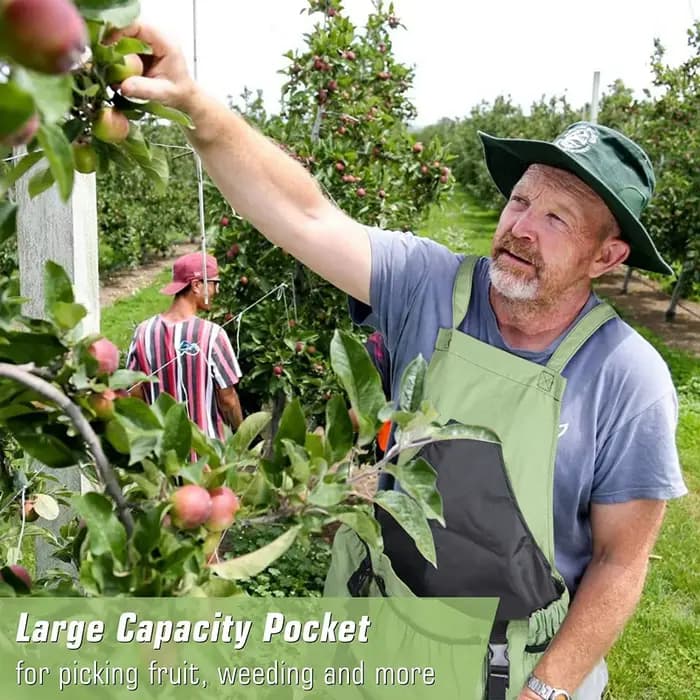 Tablier de jardinage grande capacité pour la cueillette de fruits et légumes