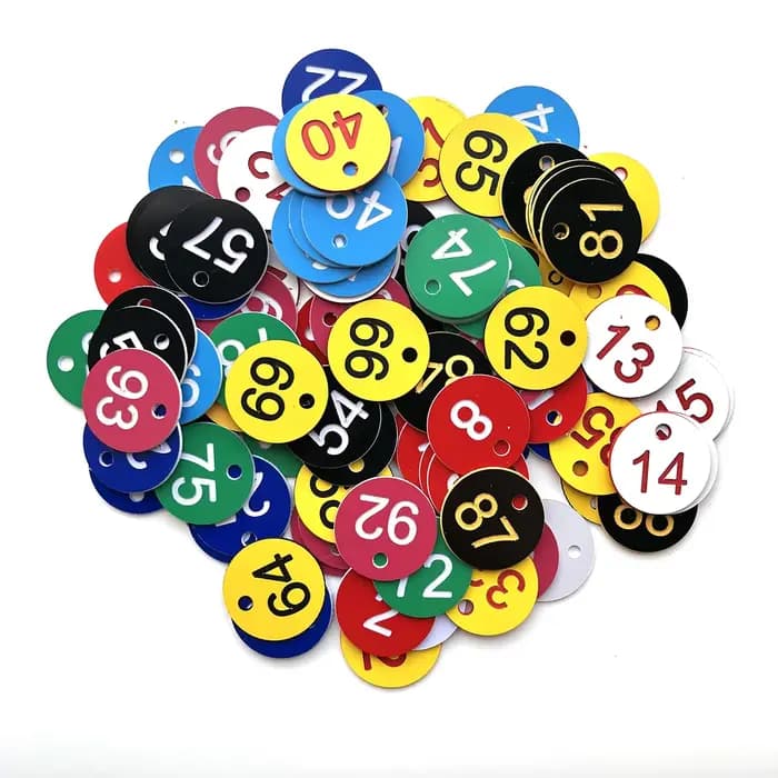 Étiquettes de ruche numérotées avec trou