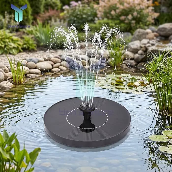 Fontaine à cascade miniature solaire pour piscine