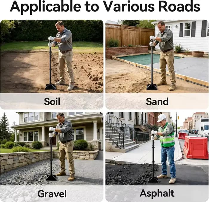 Compacteur de sol en acier détachable