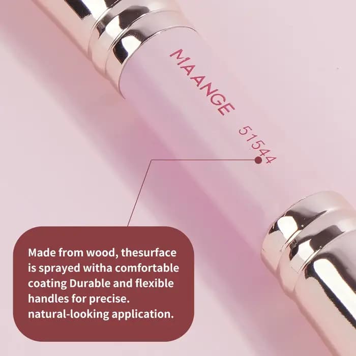 MAANGE-Ensemble de pinceaux de maquillage de base, 4 pièces, avec boîte, pour fond de teint en poudre, blush, détails pour ombre à barrage, voyage intérieur