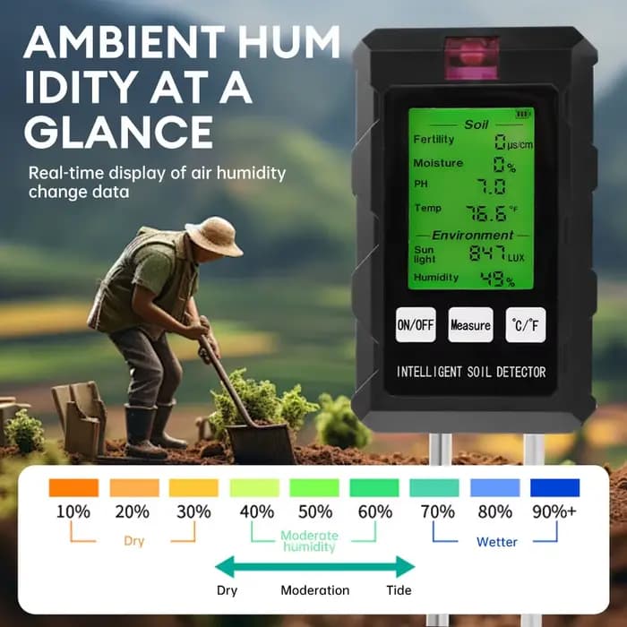 Nouveau testeur de sol numérique 6 en 1 multifonctionnel
