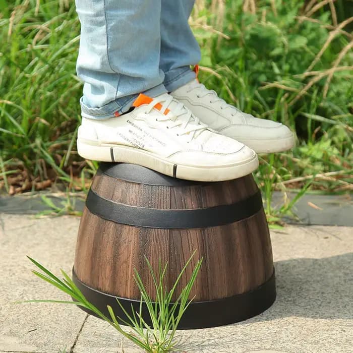 Grand Pot de plantes en forme de baril de whisky