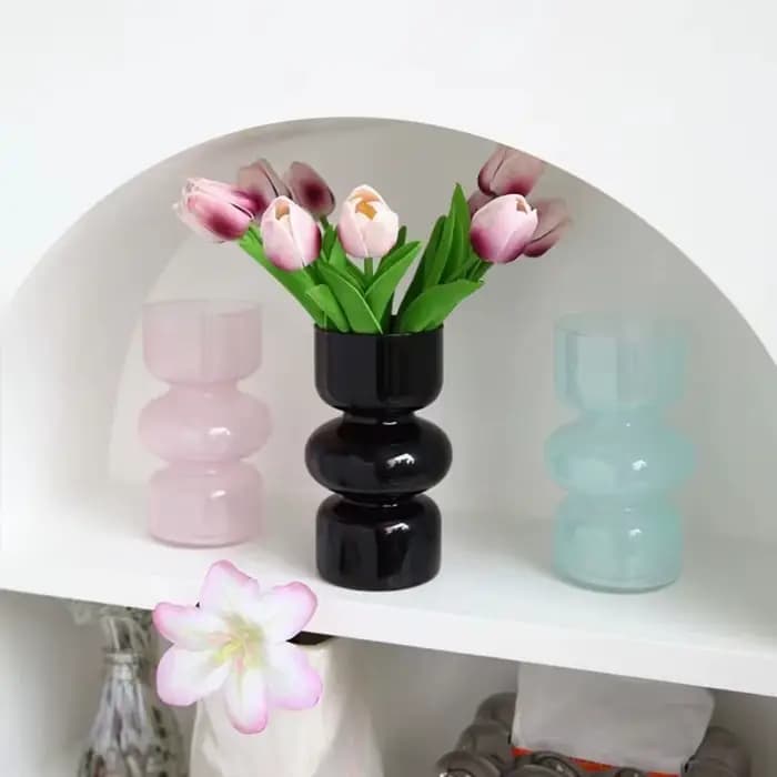 Ins-Vase à fleurs hydroponique en verre