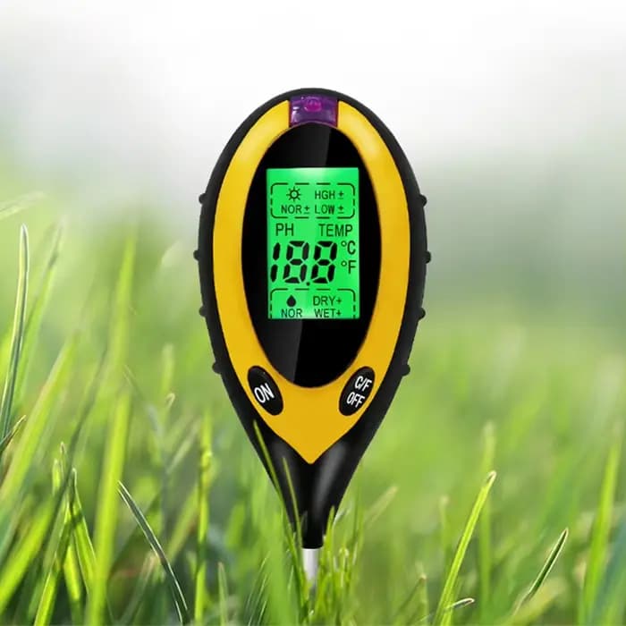 Testeur de sol professionnel 4 en 1 avec écran LCD
