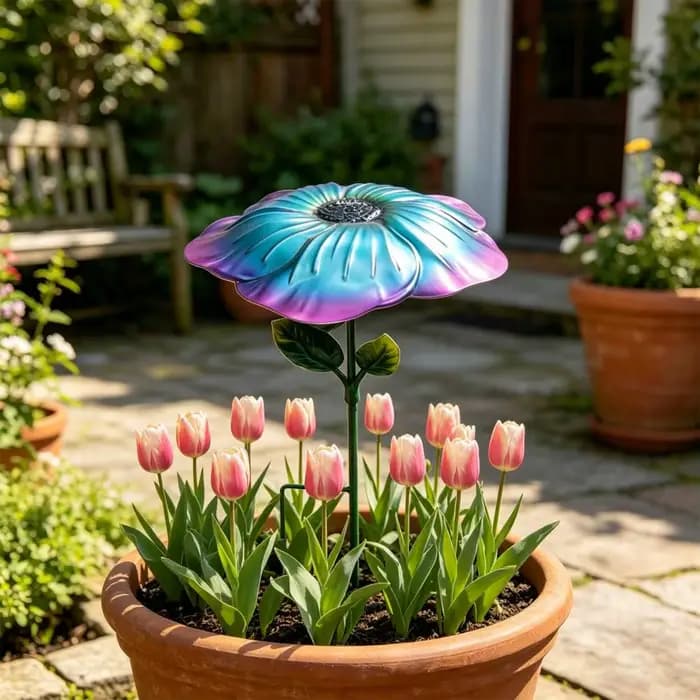 Parasol de protection solaire en métal pour plantes en pot