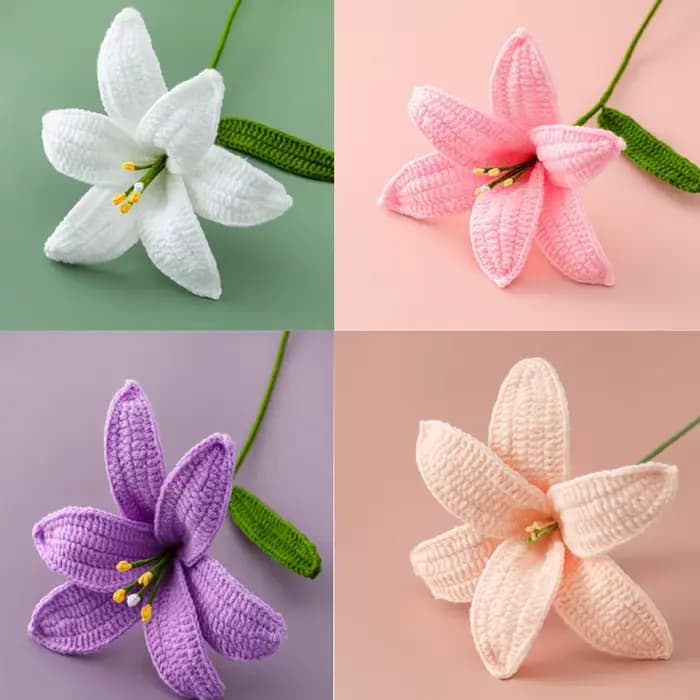 1 pièce de fleurs de lys au crochet