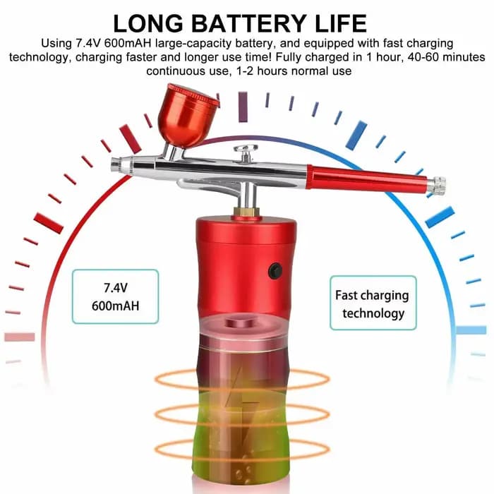 Pistolet pulvérisateur portable en acier inoxydable avec pompe à air