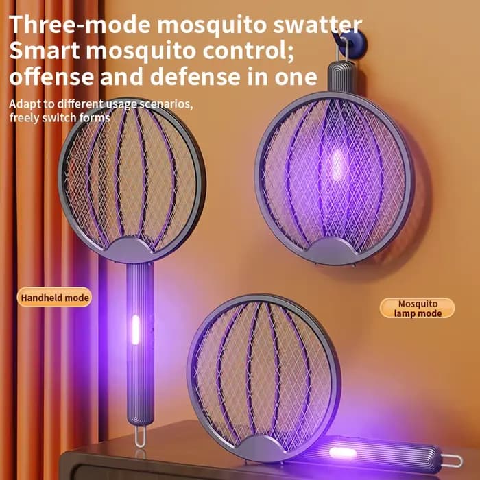 Tapette à moustiques électrique pliable 3 en 1