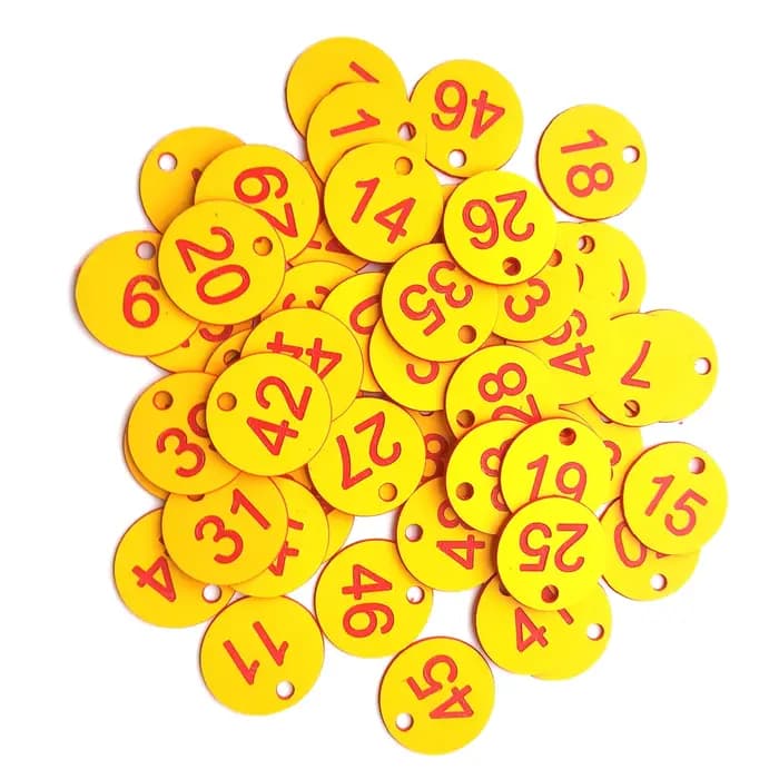 Étiquettes de ruche numérotées avec trou