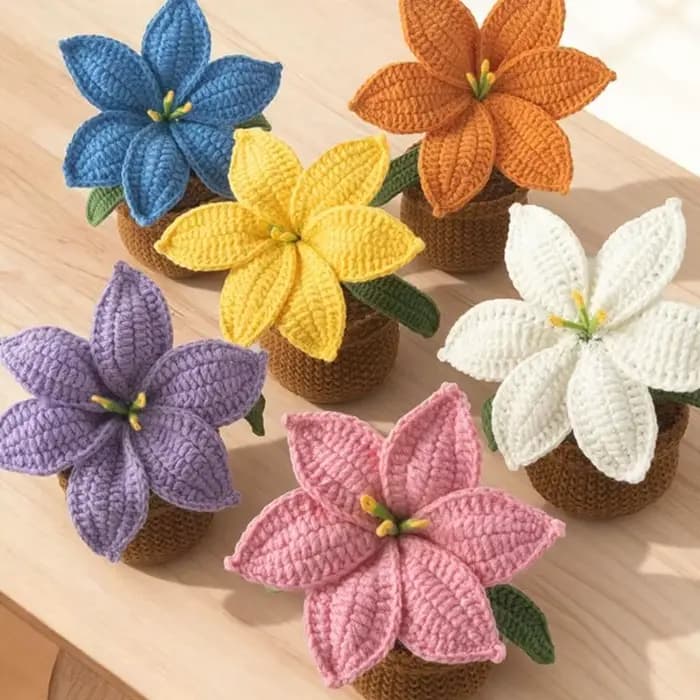 Plante en Pot lys Crochet