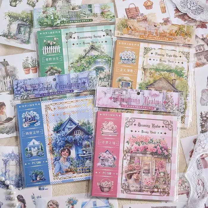 50 feuilles d'autocollants pour journal de jardin