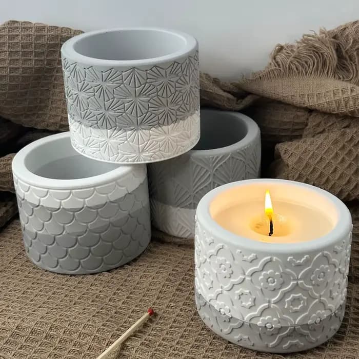 Pot de fleur en béton, moule en Silicone