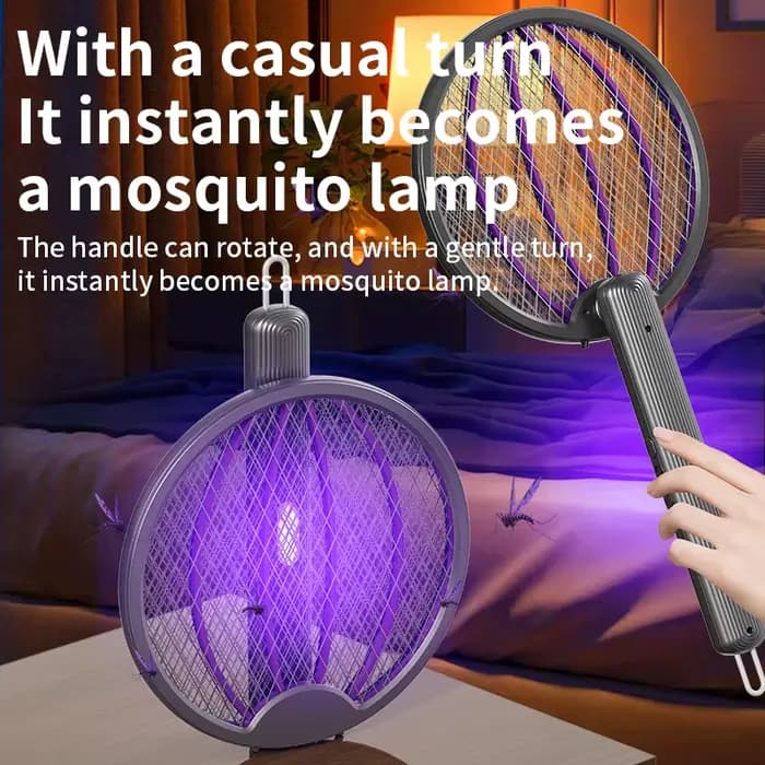 Tapette à moustiques électrique pliable 3 en 1