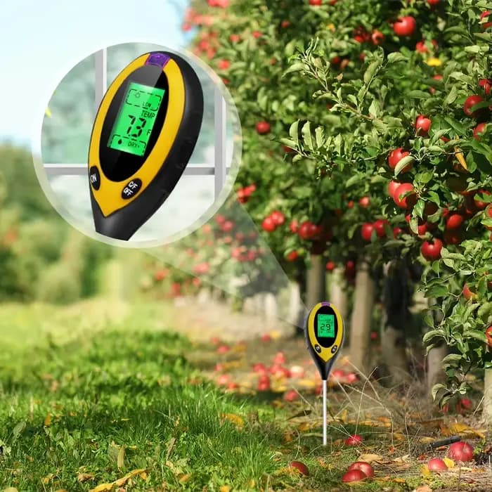Testeur de sol professionnel 4 en 1 avec écran LCD