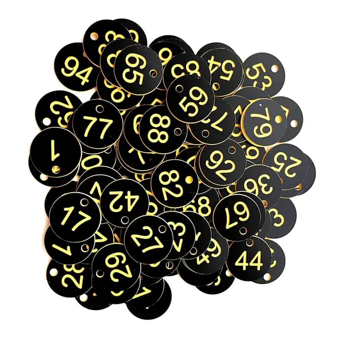 Étiquettes de ruche numérotées avec trou