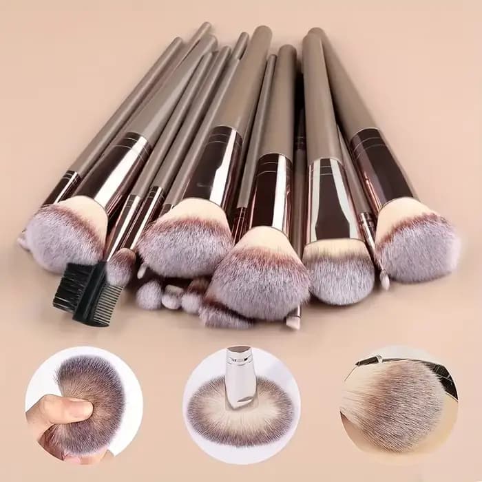 Ensemble professionnel de 3 à 20 pinceaux de maquillage doux et moelleux pour fond de teint, fard à paupières, correcteur, estompeur, blush, pinceau Kabuki, outil de beauté pour femmes