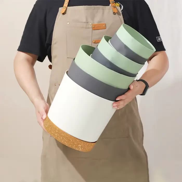 Grand Pot de fleurs en plastique avec Drainage