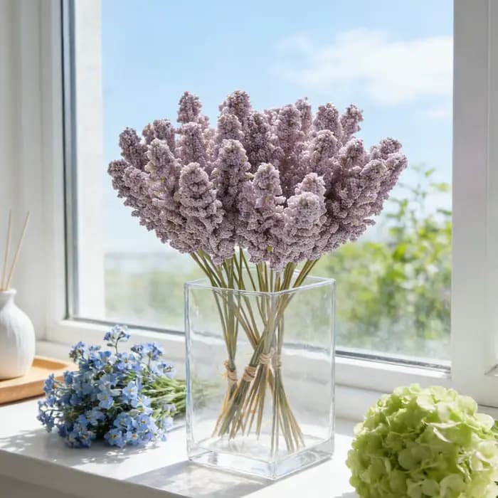 Plantes Artificielles en PE Lavande pour Vase