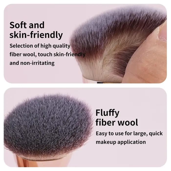 MAANGE-Ensemble de pinceaux de maquillage de base, 4 pièces, avec boîte, pour fond de teint en poudre, blush, détails pour ombre à barrage, voyage intérieur