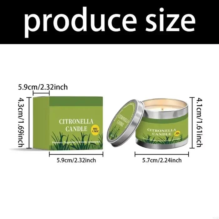 Bougie parfumée à citronnelle pour l'extérieur