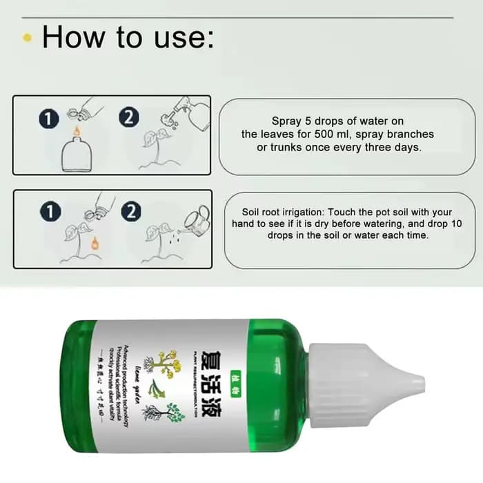 Liquide de résurrection pour plantes
