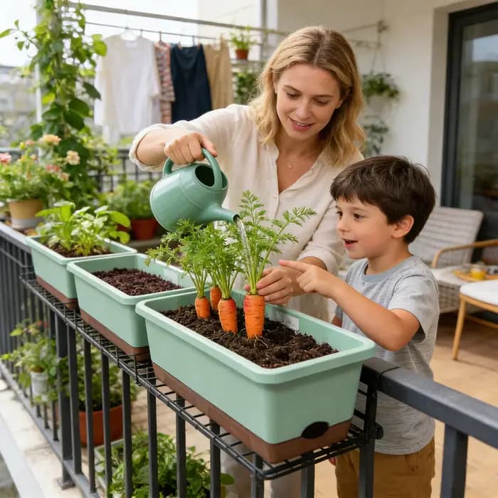 Pot de fleurs auto-arrosant pour légumes