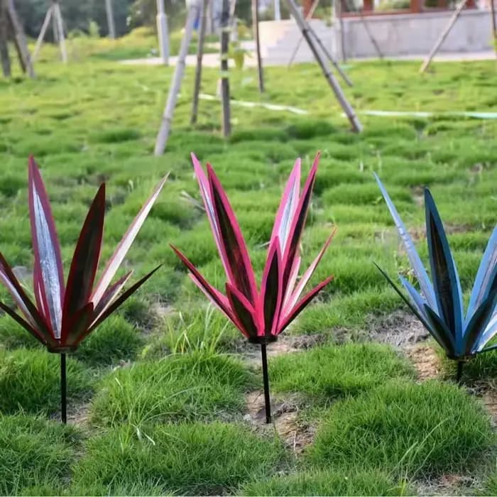 Sculpture paysagère en métal Agave Artificielle Tequila