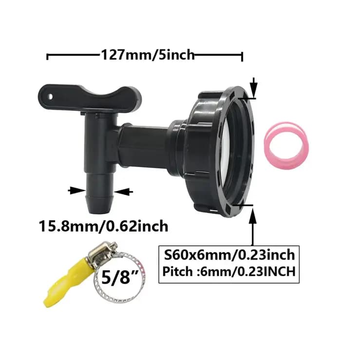 Adaptateur de robinet de réservoir IBC 3/4 "