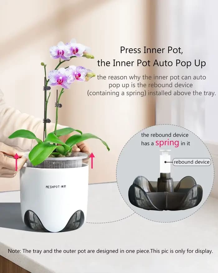 Meshpot-Pots d'orchidées à double couche avec trous